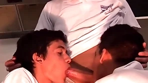 The boy pass - cute delighted boy bounces on a big twink cock