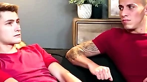 Stepdad fucks stepson and his boyfriend in threesome