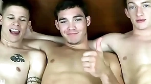 Jasonsparkslive - hung twinks swap head with an increment of fuck bareback close to hot 3-way