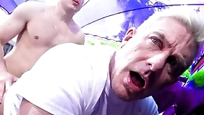 Horny stepson fucks his stepdad thorough hard - gay porn