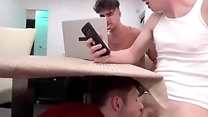 Young stepbro decides to go besotted and suck two stepbrother's dicks - myhotbro