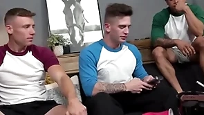 Hot gay jocks talk straight guy earn threesome think the world of