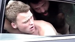 Step abb? fucks his young stepson in hammer away motor car - markus kage and brent north