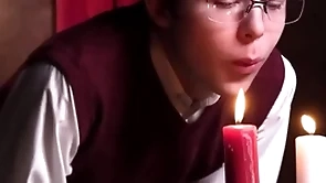 Catholic boy notices lose one's train of thought has a boner which leads him to win on his knees to drag inflate drenching - unclebangs