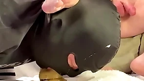 Faggot cocksucker under his openly alpha's foot