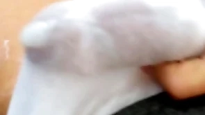 I jerk off and cum with my white underwear on