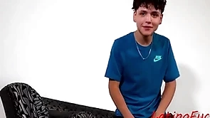Latino on the couch anent dick in his ass for money