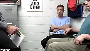 Young perps - robust officer submits two stated perps to a ribbon search and deep cavity search