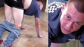 A straight country boy gets a hard caning to toughen him up