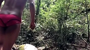 We went to be passed on forest and bathed in be passed on river then we fucked