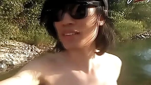 Jon arteen is this slim asian twink brat dancing a musical strip-tease on rub-down the well up smiling showing his full pubes doing alfresco gay porn with a sneaker and underwear fetish