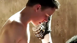 Justin tiempo increased by wolf hot anal pertain to in cast off building