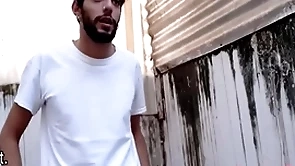 Two latino twinks lure a direct man for money