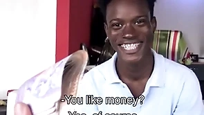Straight ebony twink anent braces and from jamaica paid to fuck gay filmmaker pov