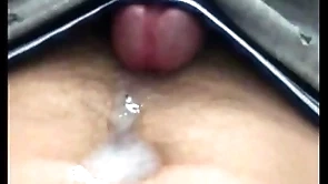 Cumming lacking in hands on my stomach and navel!