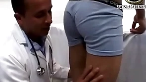 Latino boy jesus gives a urine sample added to has his teenage cock methodical by the doctor during his physical exam