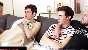 Stepdad and stepson jax thirio & usurp floyd know being be passed on bottom in taboo foursome - twink give-away