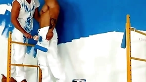 Hothouse - hunky painters take a bareback have sexual intercourse break