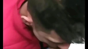 I eat cum and blowjob în public men's room