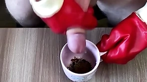 Delicious cum coffee for my bitches