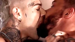 Two tattooed simmering men (mickey taylor, tyler berg) love on all occasions others thick cock - bromo