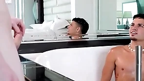 Showerbait horny niggardly booty latin scrounger fucked wits thick cock