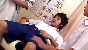 Asian miniature twink 3some barebacked and facialized at one's fingertips doctor