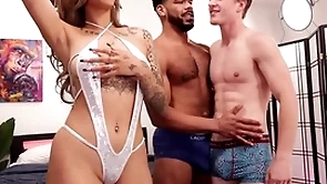 Blonde twunk fucked deep by huge cock with ivy steele