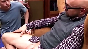 Gaycesthd - cute step son family fucked by big dick step dad thwart catching him jerking off - adam snow, noah white