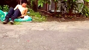 [hansel thio channel] public vacant - i strip for practice casting adult magazine photo shoot job at downtown garden attaching 2
