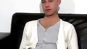 Dashing amateurish from the uk masturbates after an interview