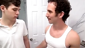 Young cute twink & greg mckeon sex take living room