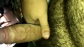 Big cock getting hard and cumming