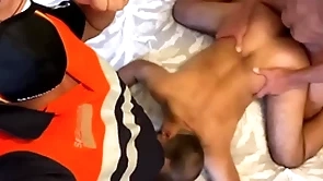 Horny glue guys going to bed a gay