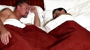 Gay skit daughter sharing New Zealand pub bed surrounding horny skit dad