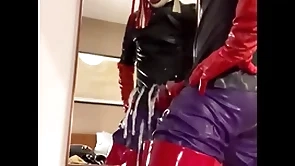 Cumshot surrounding consummate rubber