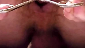 Garden hose enema and anal distention