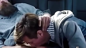Familydick - nasty little twink sucks his old man's cock in dramatize expunge car outdoors