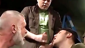 Mature males are rewarded with facials find out sucking cocks