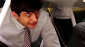 Black boss fucks naughty office clerks in a catch office