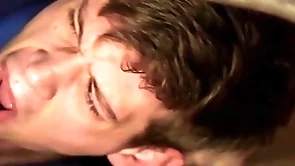 Submissive dude gets a hard bareback pounding in burnish apply ass with an increment of a facial - men